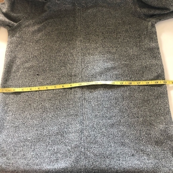 Zara Woman Minimalist Raw Hem Gray Marl 3/4 Sleeves Mini Dress Size M - Picture 6 of 12